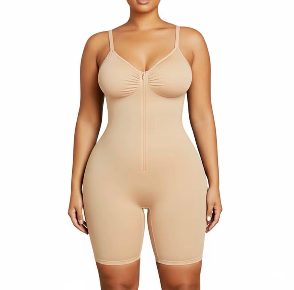 Annie Front-Zip Shapewear Bodysuit