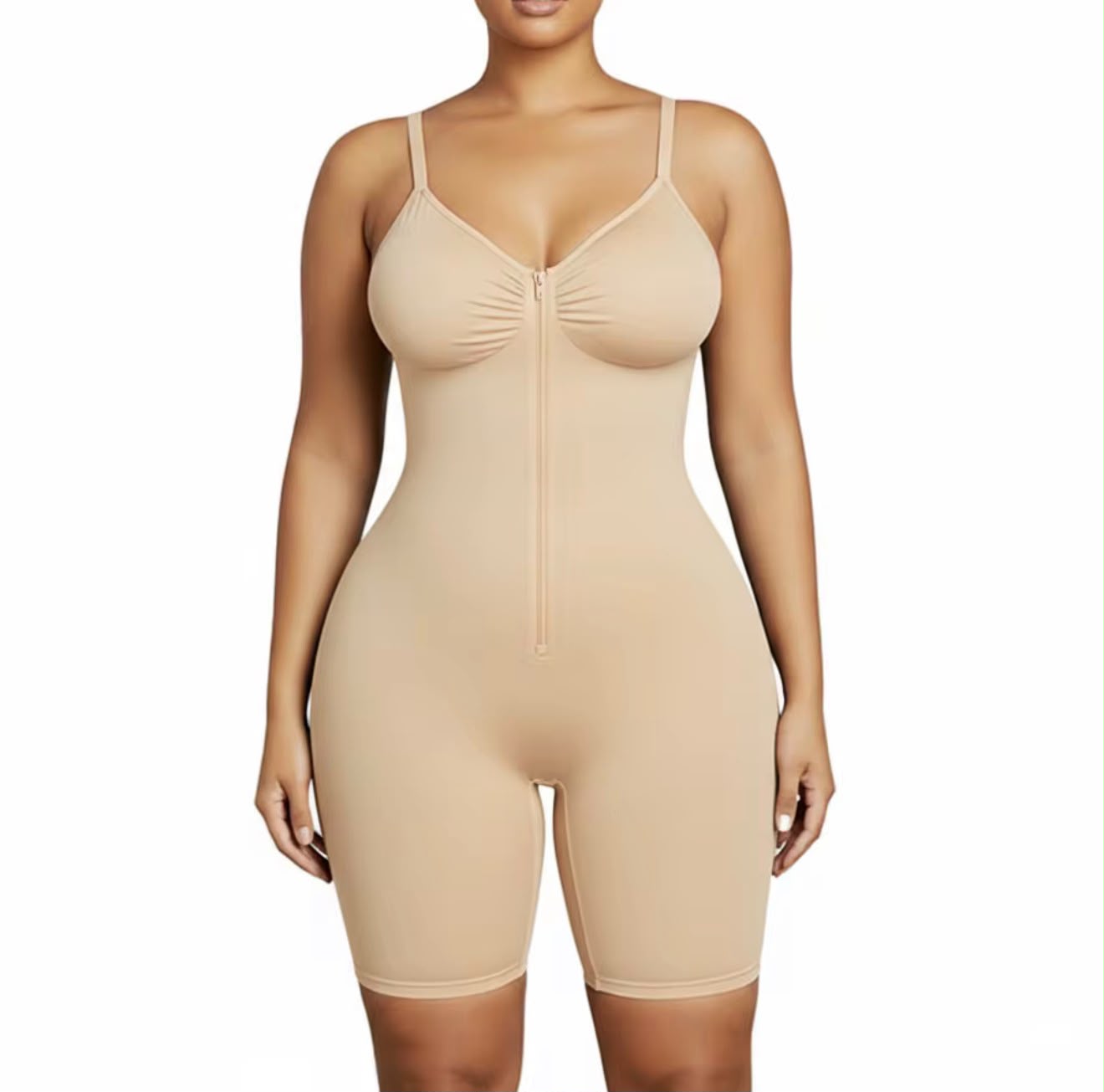 Annie Front-Zip Shapewear Bodysuit