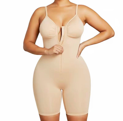 Annie Front-Zip Shapewear Bodysuit