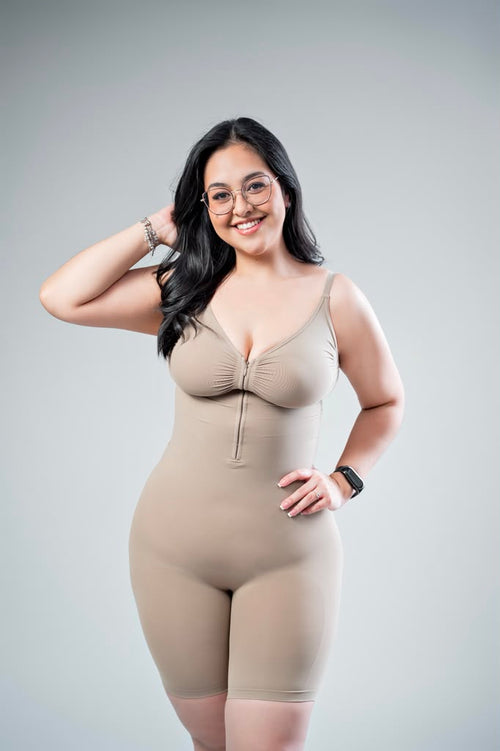 Annie Front-Zip Shapewear Bodysuit