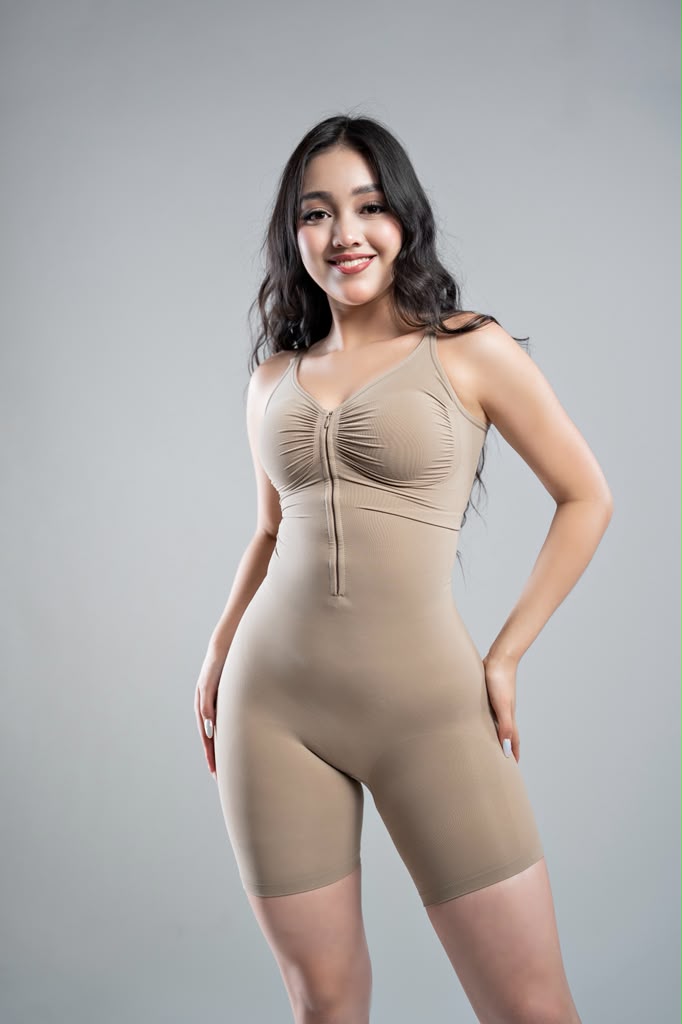 Annie Front-Zip Shapewear Bodysuit